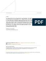 Finite Element Model for Coupled Deformation-Flow Analysis of Unsaturated Soil-Structure Systems