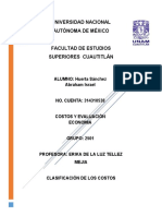 Clasificacion de Los Costos