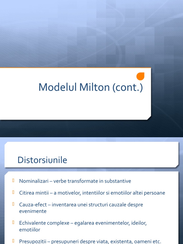 Milton Model 2 | PDF