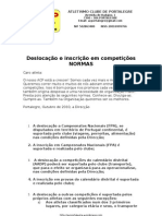ACP Regulamento de Inscições e Deslocações Outubro de 2010