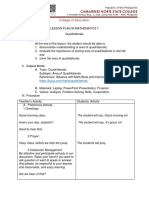 Lesson Plan For Quadrilaterals FD