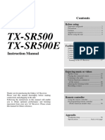 TX-SR500 TX-SR500E: Instruction Manual