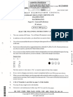 Caribbean Examinations Council Secondary Education Certificate Examination Mathematics Paper 0 I - General Proficiency