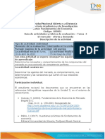 Guía de actividades y rúbrica de evaluación - Unidad 3 - Tarea 4 - El mercado - Oferta y demanda