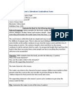 Children Literature Evaluation Form If You Give A Mouse A Cookie