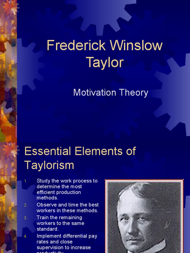 Taylor's Motivation Theory Explained | PDF | Career & Growth