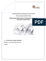 Pruebas previas a la entrega de proyectos arquitectónicos