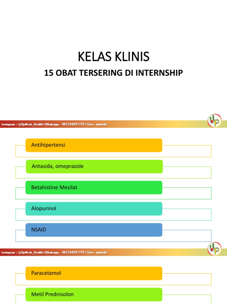 15 Obat Utama untuk Internship Medis | PDF