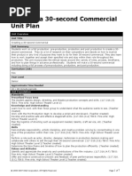 30-Second Commercial Unit Plan