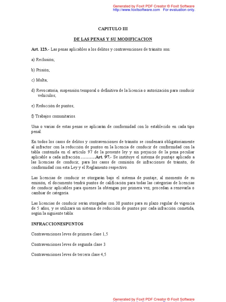 Contravenciones De Transito Y Sanciones A As Licencia De