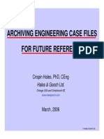 Archiving Engineering Case Files (Crispin Hales)