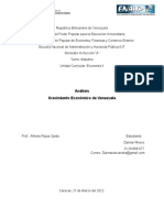 Analisis Crecimiento Economico de Venezuela