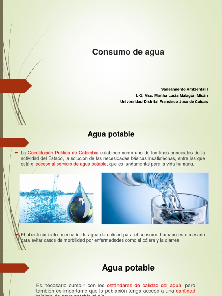 Importancia del Consumo de Agua Potable | PDF | Agua | Agua potable