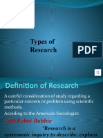 Kinds of Research