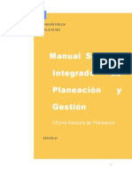 Manual Sistema Integrado de Planeación y Gestión Función Pública