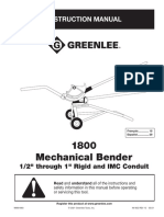 1800 Mechanical Bender: Instruction Manual