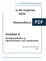 Unidad II - Inecuaciones y Conjuntos Numéricos