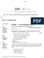 Week 1: Knowledge Quiz 1: Unit 9 - Assignments