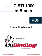 GBC STL1000 Wire Binder: Instruction Manual