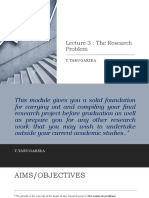 Lecture 3 - The Research Problem