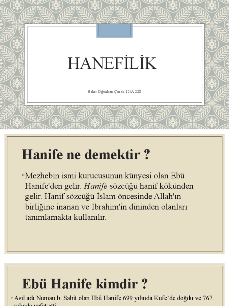 HANEFİLİK PDF