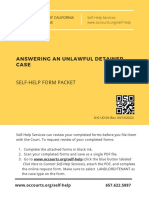 Answering An Unlawful Detainer Case: Self-Help Form Packet