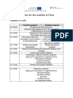 Program For The Mobility in Florø: Tuesday 3/5-2022