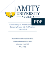 Ramat Massy vs. Arvind Contraction Company Private Ltd. and Another Case Analysis