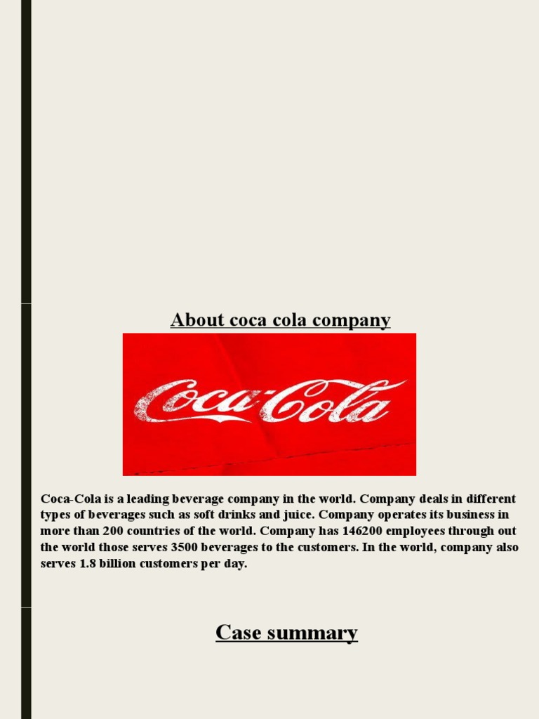 coca cola hrm case study