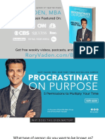Procrastinate On Purpose - 5 Permissions To Multiply Your Time - Rory Vaden Webinar Slides