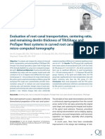 Evaluation of Root Canal Transportation, Centering Ratio, and Remaining Dentin Thickness of Trushape and Protaper Next Systems in Curved Root Canals Using Micro-Computed Tomography