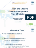 Diabetes Mananagement Module Diet and Lifestyle 2020 Type 1 Nov 20