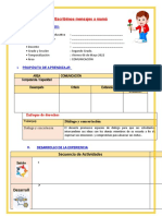 SESION DE APRENDIZAJE Escribimos Un Mensaje