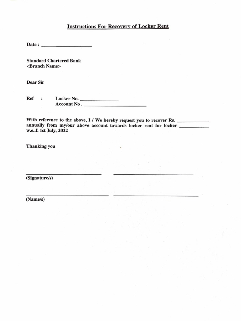 Locker Rent Recovery Instructions | PDF