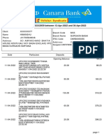 Bank statement summary for account XXXXXXXXX2959