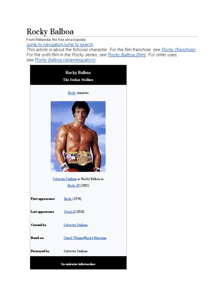 Rocky Balboa – Wannabe