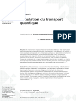 Simulation du transport quantique