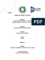 Situaciones Aplicables A Un Proyecto de Seis Sigma