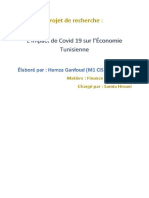 Feuille de Recherche - L'impact Du Covid 19 Sur L'économie Tunisienne