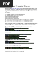 Fix Schema Errors in Blogger