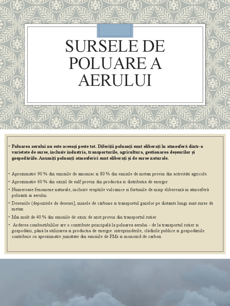 Sursele de Poluare A Aerului | PDF
