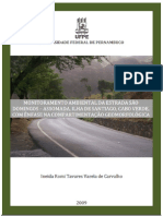 Monitoramento ambiental da estrada São Domingos-Assomada