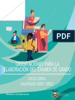 ORIENTACIONES PARA LA ELABORACIÓN DEL EXAMEN DE GRADO - Costa Galápagos 2021 - 2022