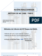 Operaciones Unitarias 2 - Método de McCabe-Thiele