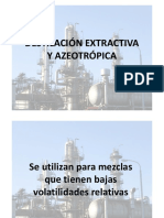 Destilación extractiva y azeotrópica para separar mezclas con bajas volatilidades relativas