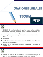 Algebra Primero S Ecuacion Lineal Teoria Semana 7 Sesión 1