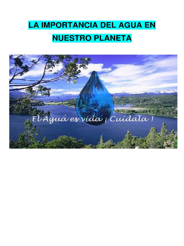 La Importancia Del Agua en El Planeta | PDF | Agua | Tierra