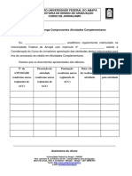 Formulário Entrega Atividades Complementares