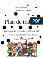 Plan de Trabajo 25 de Abril Al 6 de Mayo