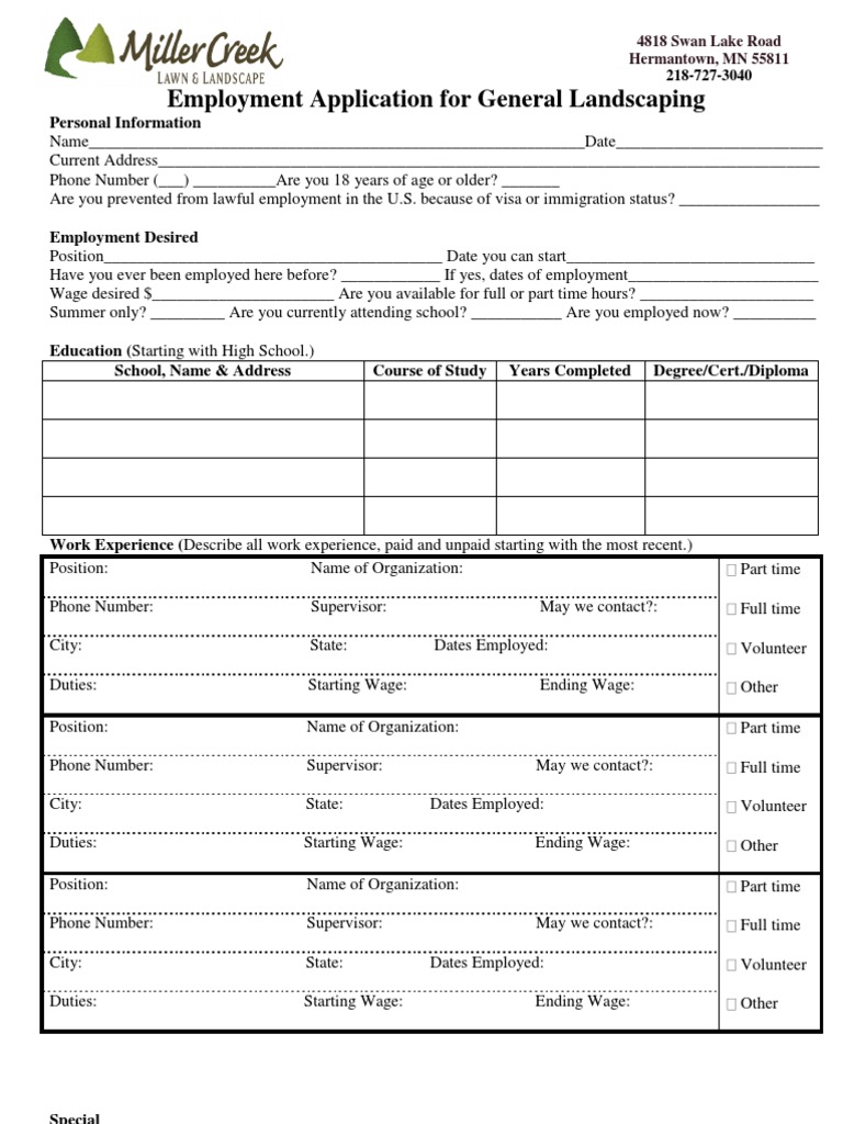 Lawn Landscape Application PDF